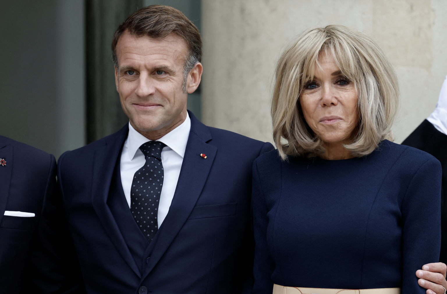 Emmanuel Macron and Brigitte Macron. Photo: Benoit Tessier/Reuters