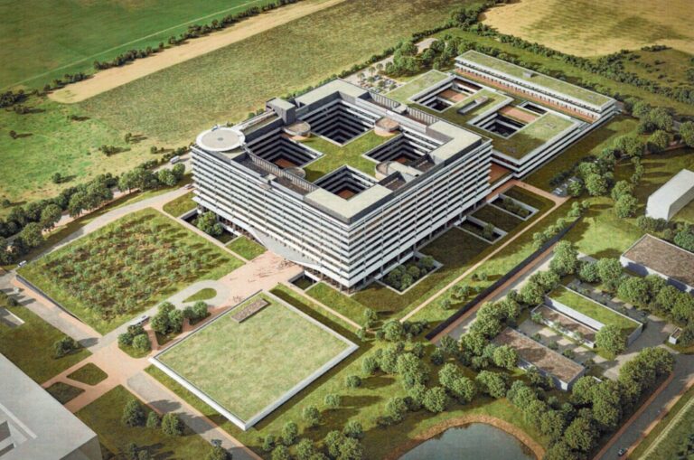 Vizualizácia novej národnej nemocnice v bratislavských Vajnoroch. Foto: MZSR