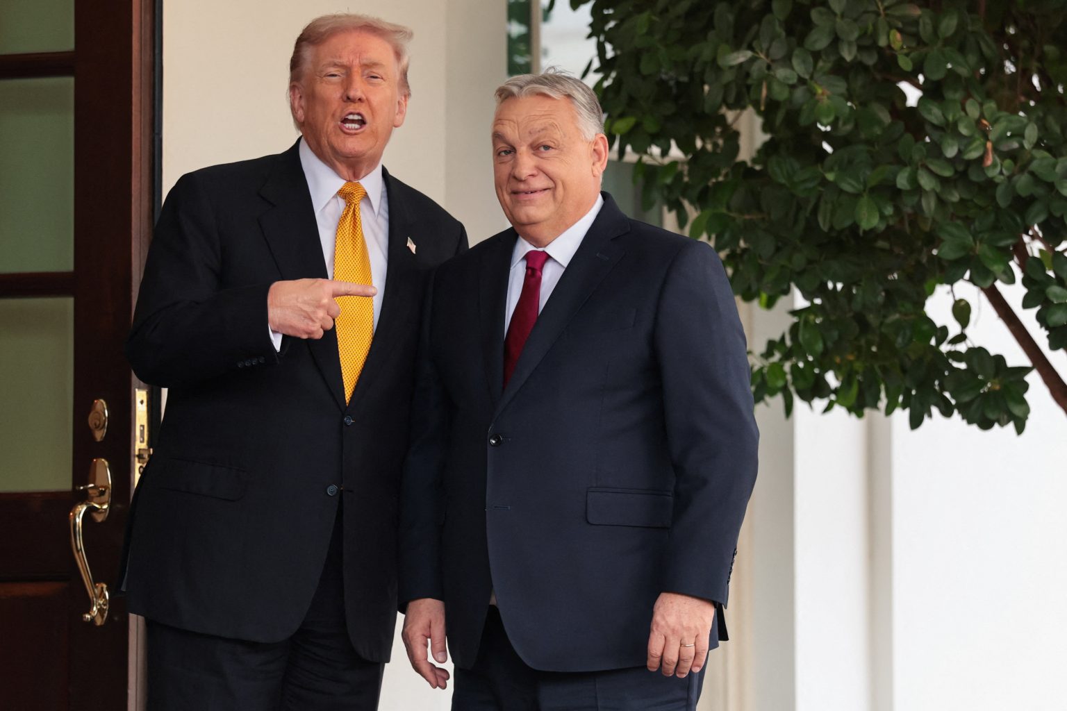 Donald Trump and Viktor Orbán. Photo: Jonathan Ernst/Reuters