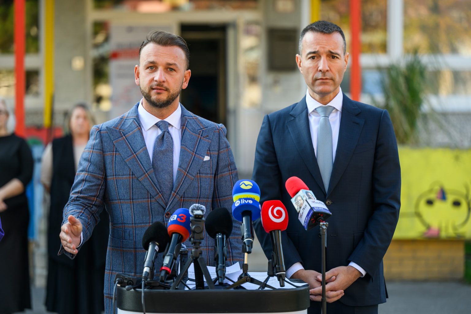 Matúš Šutaj Eštok a Tomáš Drucker. Foto: Jaroslav Novák/TASR