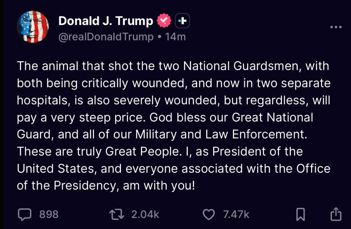 Attentat Posting Trump Screenshot X