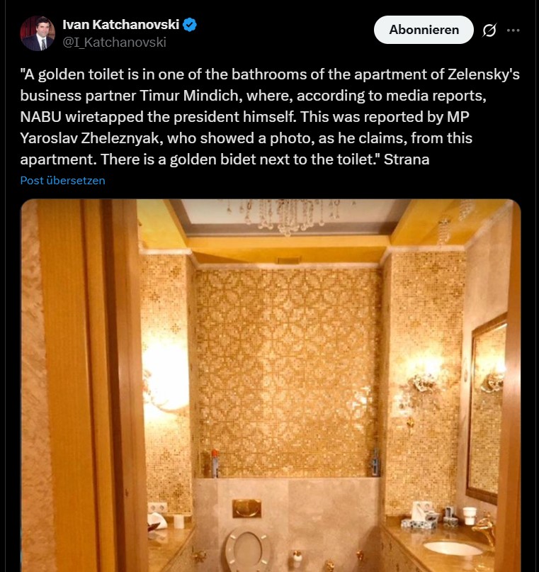 Posting goldene Toilette