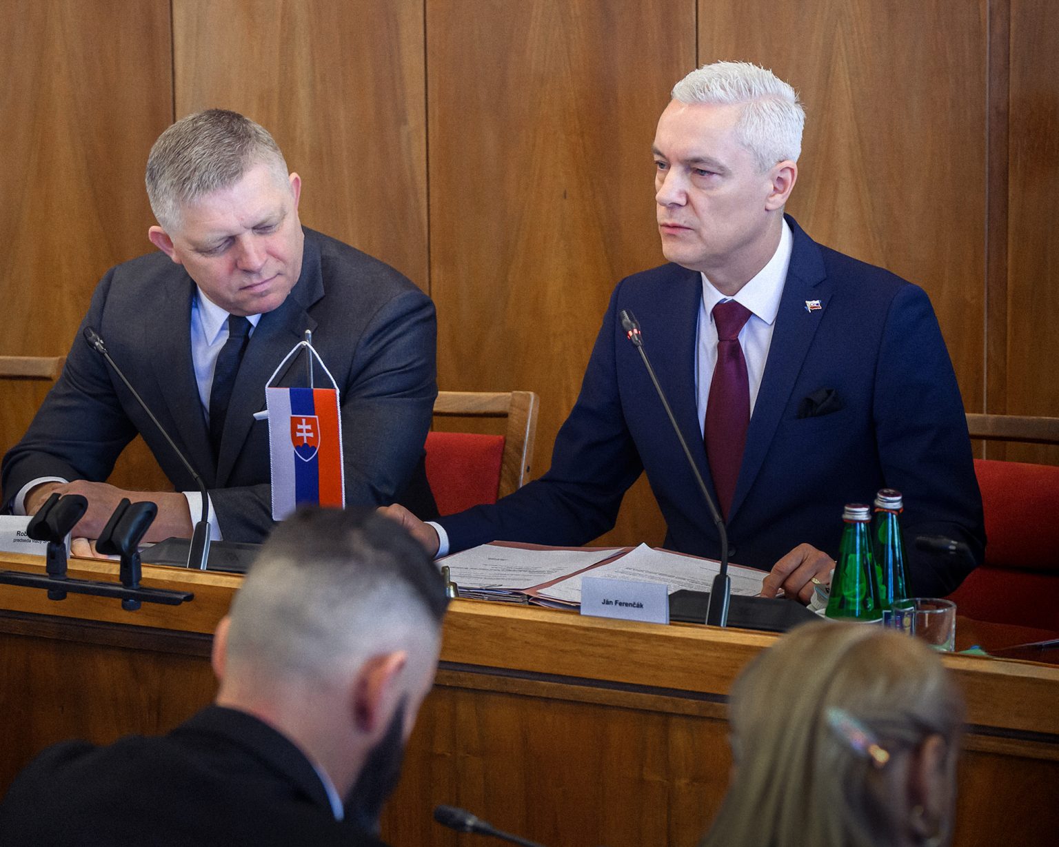 Robert Fico (vľavo), Ján Ferenčák. Foto: Jaroslav Novák/TASR