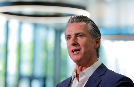 California Governor Gavin Newsom’s record is drawing fresh scrutiny after allegations of large-scale hospice fraud in the state. Photo: Mike Blake/Reuters