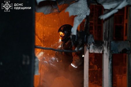 Russian attack on Odessa causes power outages and fire in port