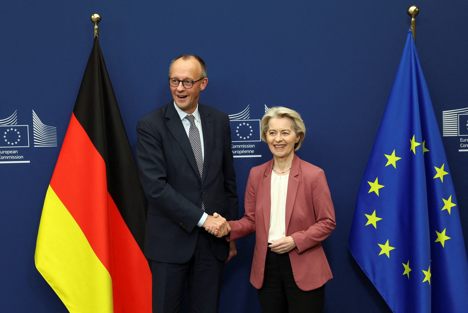 Friedrich Merz and Ursula von der Leyen. Photo: Yves Herman/Reuters