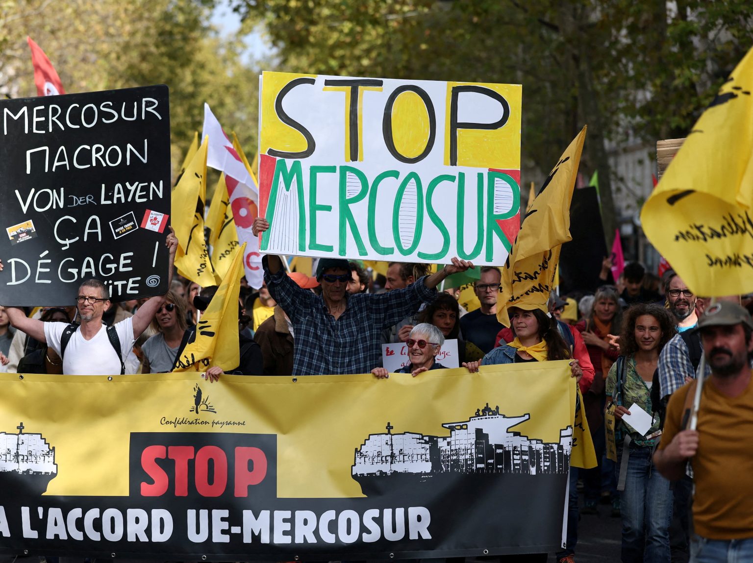 Protest proti dohode s juhoamerickými krajinami Mercosur. Foto: Stephane Mahe/File Photo/Reuters