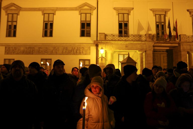 Protest v Budapešti. Foto: Bernadett Szabo/Reuters