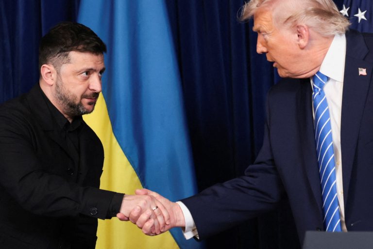 Volodymyr Zelensky and Donald Trump. Photo: Jonathan Ernst/Reuters