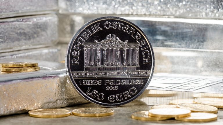 Heiß begehrt: Silbermünzen der Wiener Philharmoniker. Foto: Getty Images / Nichaolas Wright