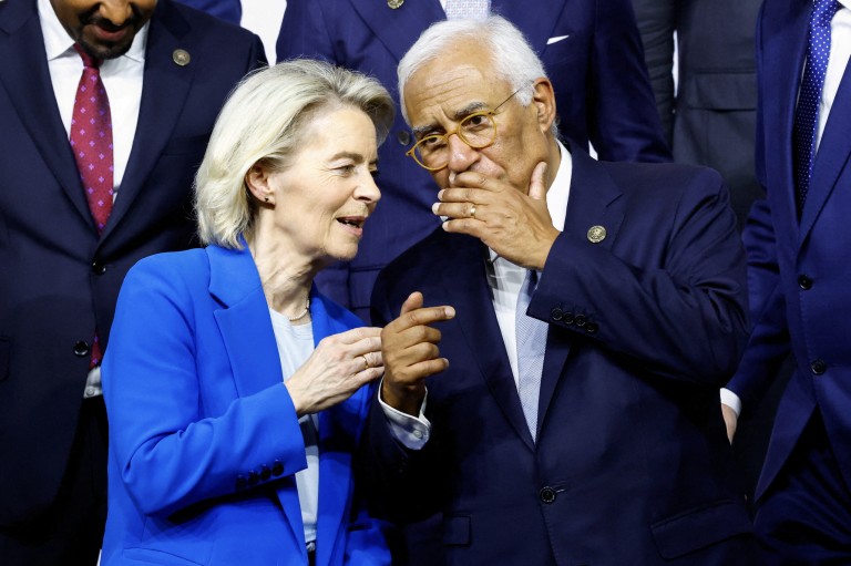 Ursula von der Leyenová a António Costa. Foto: Thomas Mukoya/Pool/Reuters