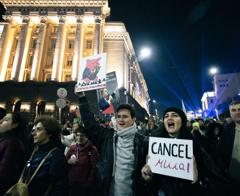 Protivládny protest v Sofii. Foto: Hristo Vladev/Anadolu via Getty Images