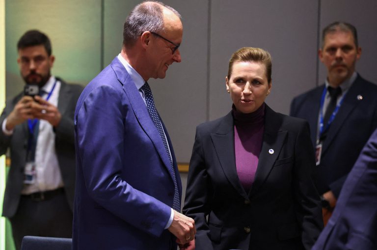 German Chancellor Friedrich Merz and Danish Prime Minister Mette Frederiksen. Photo: Yves Herman/Reuters
