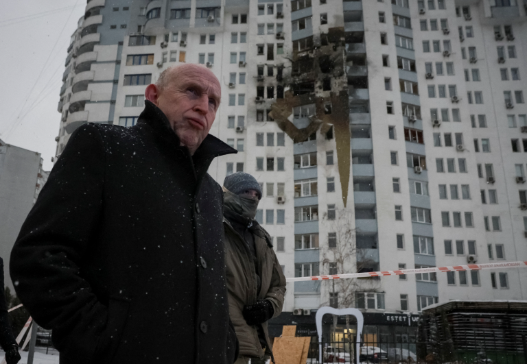 John Healey in Kiew. Foto: Anatolii Stepanov/Reuters