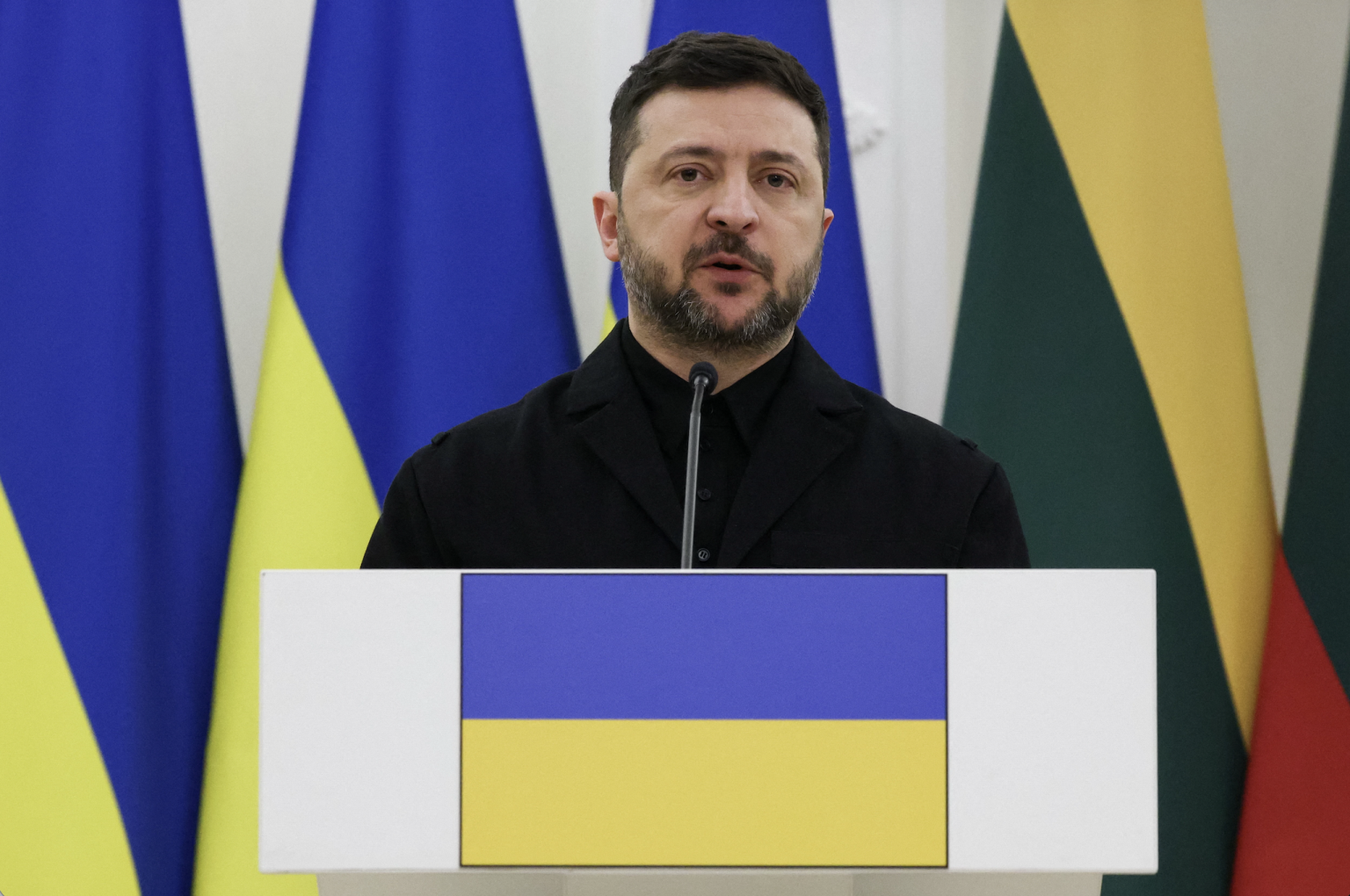 Volodymyr Zelenskiy. Photo: Kuba Stezycki/Reuters