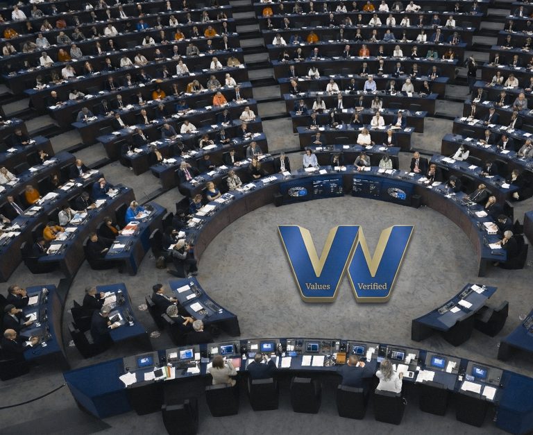 Europäisches Parlament. (Foto mit künstlicher Intelligenz bearbeitet). Foto: Simon/Getty Images