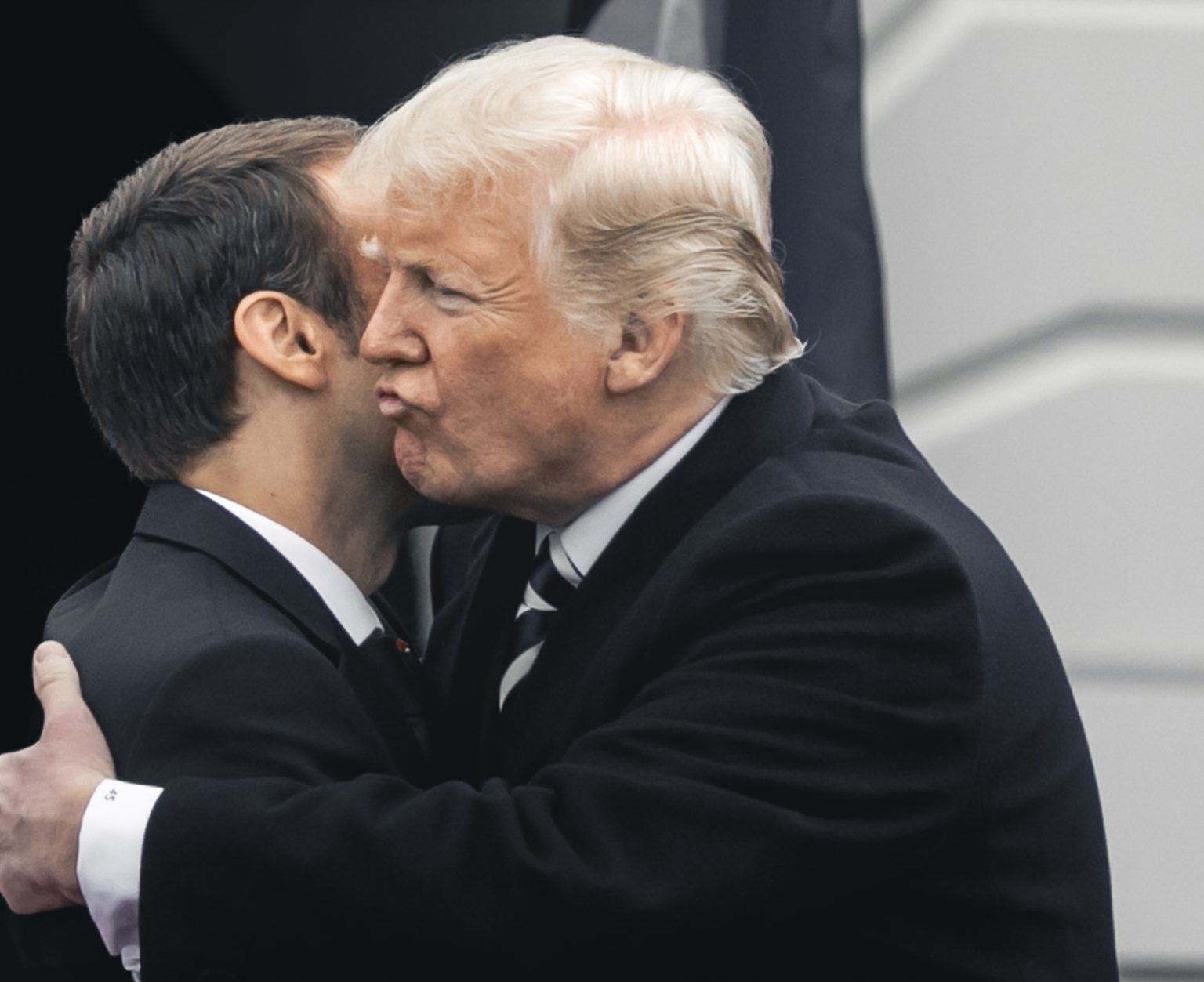 Emmanuel Macron a Donald Trump. Foto:  Cheriss May/NurPhoto via Getty Images