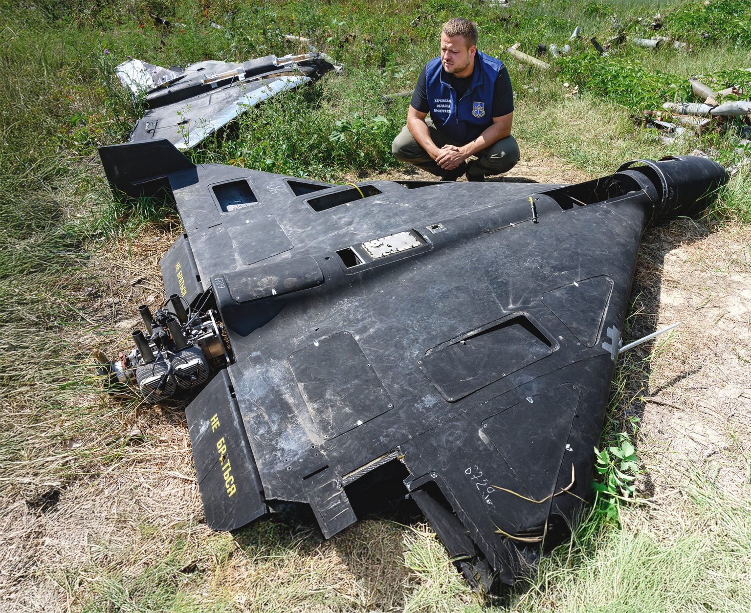 Iránsky dron Šáhid-136 na Ukrajine. Foto: Scott Peterson/Getty Images 