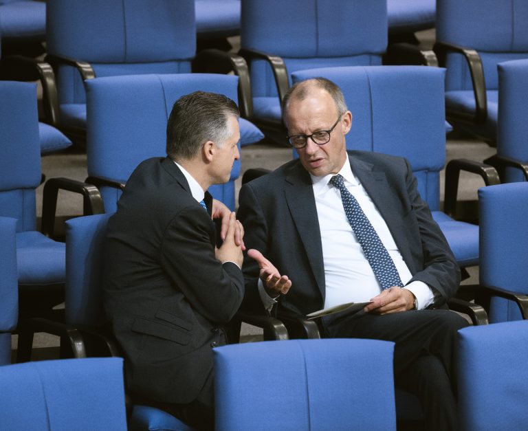 Keine Zeit für Reformen: Friedrich Merz und Thorsten Frei. Foto: 
