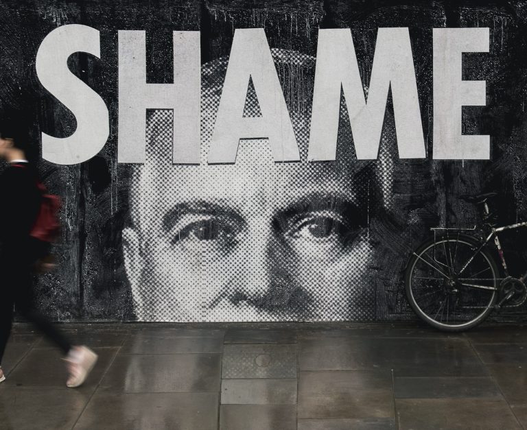 A mural of Prince Andrew seen in London. Photo: Guy Smallman/Getty Images