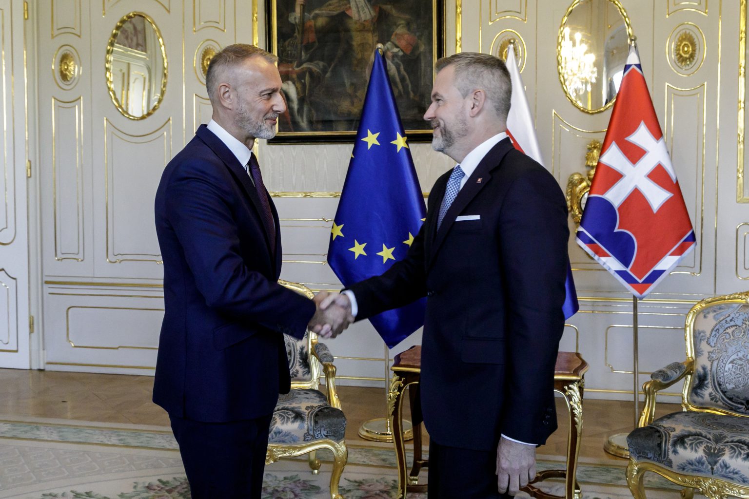 Peter Pellegrini a Richard Raši. Foto: Dano Veselský/TASR 