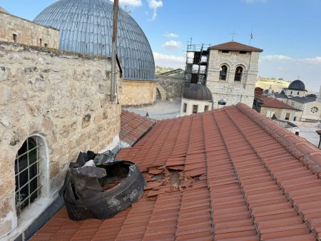 Missile fragments fall near al-Aqsa and Holy Sepulchre