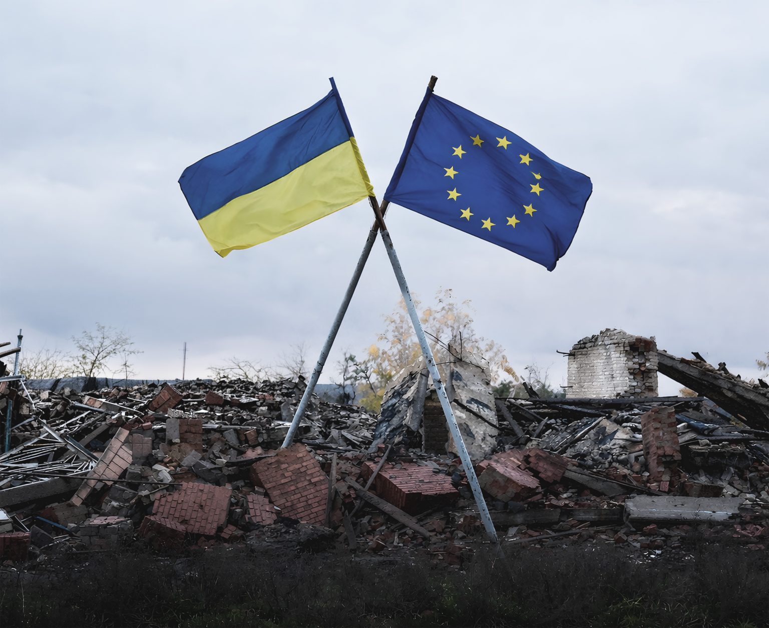 Ukraine's fate remains tied to the support of the European Union, but the war in Iran could deplete financial and political support. Photo: Carl Court/Getty Images/AI