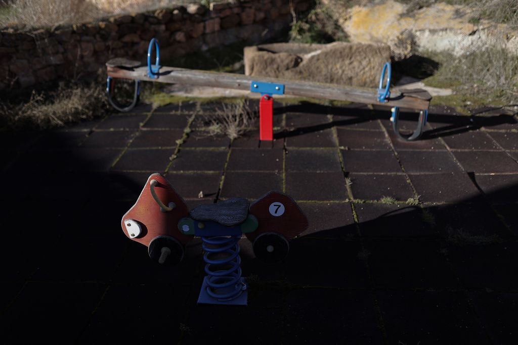 Empty playgrounds in Europe have become a symbol of declining birth rates. For years population control was a guiding idea in Western societies shaped by figures such as Paul R. Ehrlich. Photo: Burak Akbulut/Anadolu Agency via Getty Images