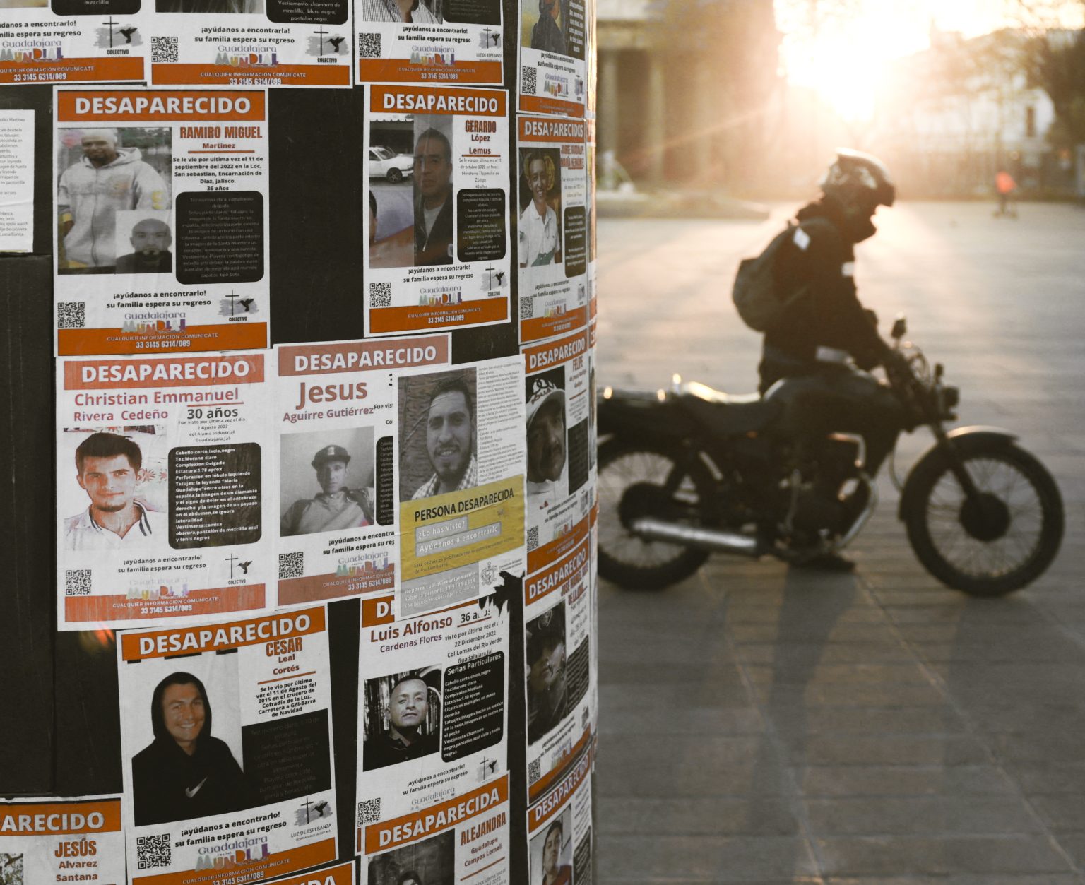 Posters of missing persons on a street pillar – a sad reminder of the violence and criminal networks operating in Latin American countries. Photo: Jose Luis Gonzalez/Reuters