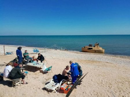 Cargo ship sinks in the Sea of Azov