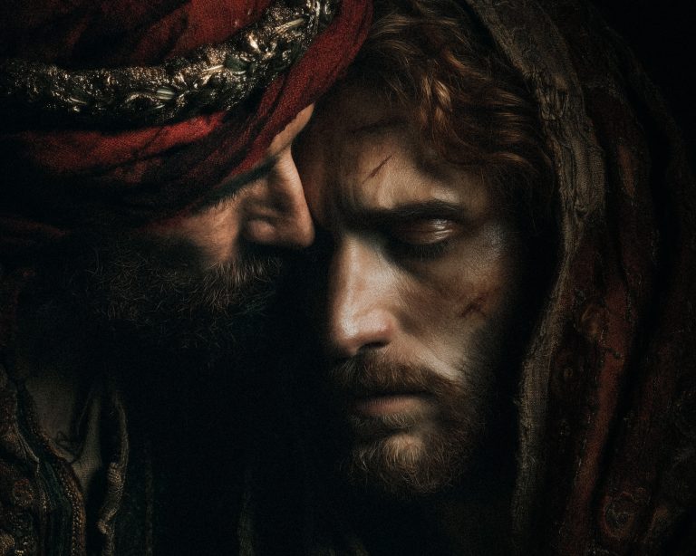 Judáš bozkom zrádza Ježiša. Foto: Štandard/Midjourney