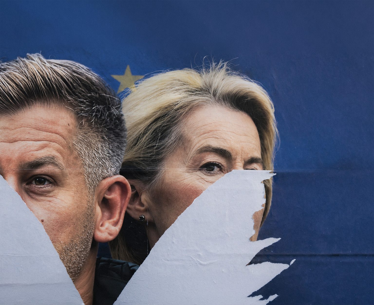 Péter Magyar a Ursula Von Der Leyenová. Foto: Jaap Arriens/NurPhoto via Getty Images/AI