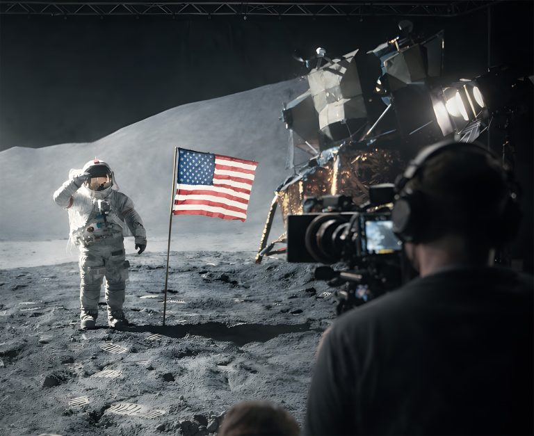 Distrust of elites, polarisation and declining confidence in institutions help conspiracy theories thrive. Photo: James B. Irwin/Space Frontiers/Archive Photos/Hulton Archive/Getty Images/AI