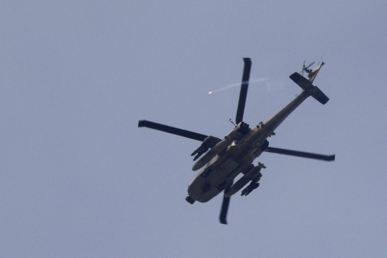Reports of helicopter flights drew attention to Israeli military activity near a covert desert base in Iraq. Photo: Florion Goga/Reuters