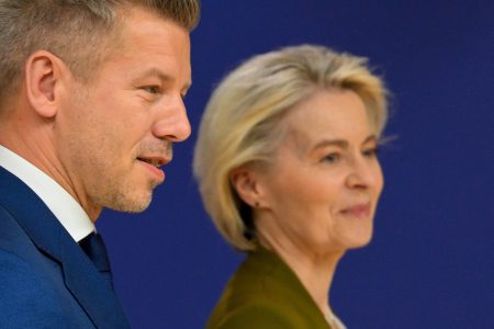 European Commission President Ursula von der Leyen meets Hungary’s incoming Prime Minister Peter Magyar in Brussels. Photo: John Thys/Reuters