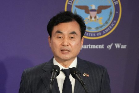 South Korean Defense Minister Ahn Gyu-back. Photo: Lee Jin-man/Pool via Reuters/File Photo