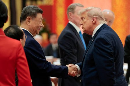 Xi Jinping and Donald Trump sought to project calm in Beijing, but trade, Taiwan and Iran remained unresolved. Photo: Evan Vucci/Reuters