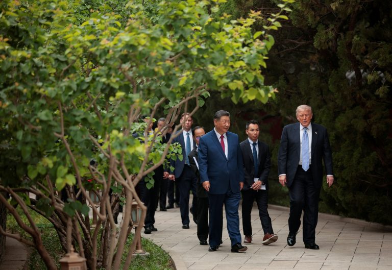 Xi Jinping and Donald Trump. Photo: Evan Vucci/Reuters