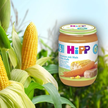 Illustrative image of HiPP baby food.