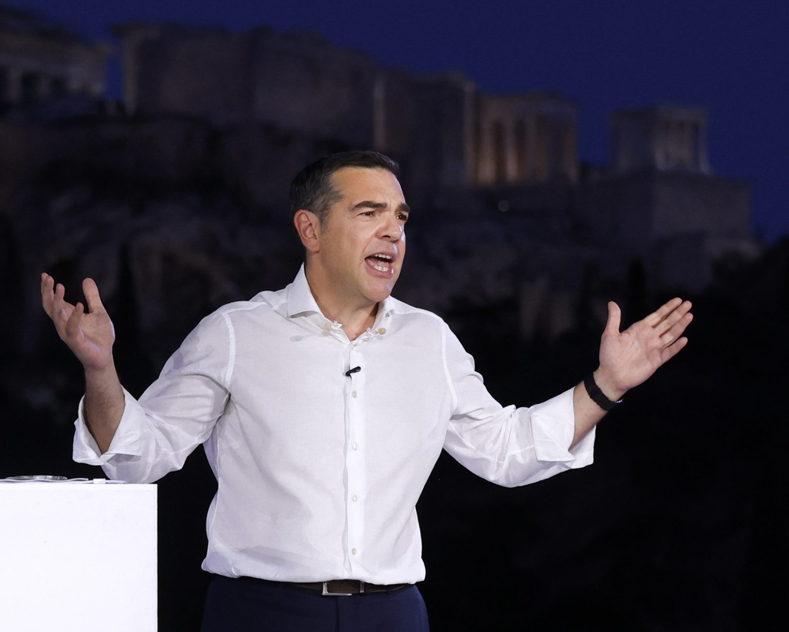 Alexis Tsipras launches his new party in Athens.
