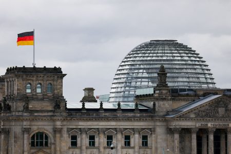 Reichstag building, the seat of the German parliament.