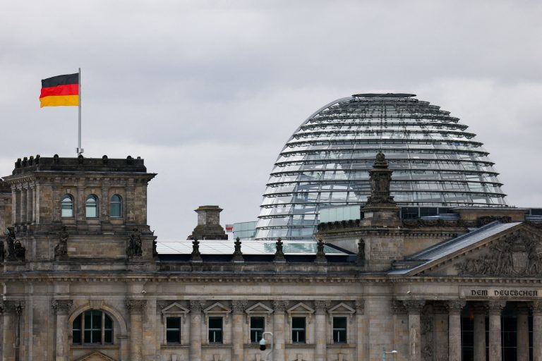 Reichstag building, the seat of the German parliament.