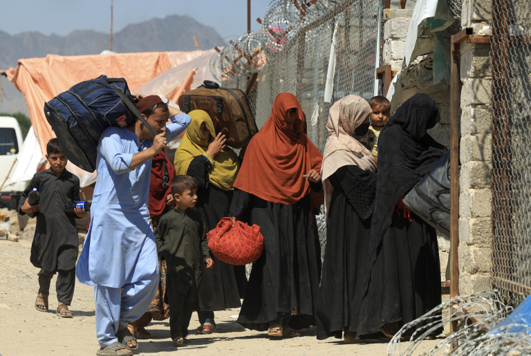 An Afghan family. Photo: Fayaz Aziz/Reuters