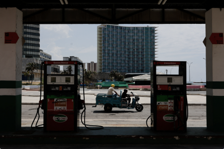 A gas station in Cuba. Photo: Norlys Perez/Reuters