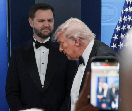 JD Vance and Donald Trump. Photo: Jonathan Ernst/Reuters