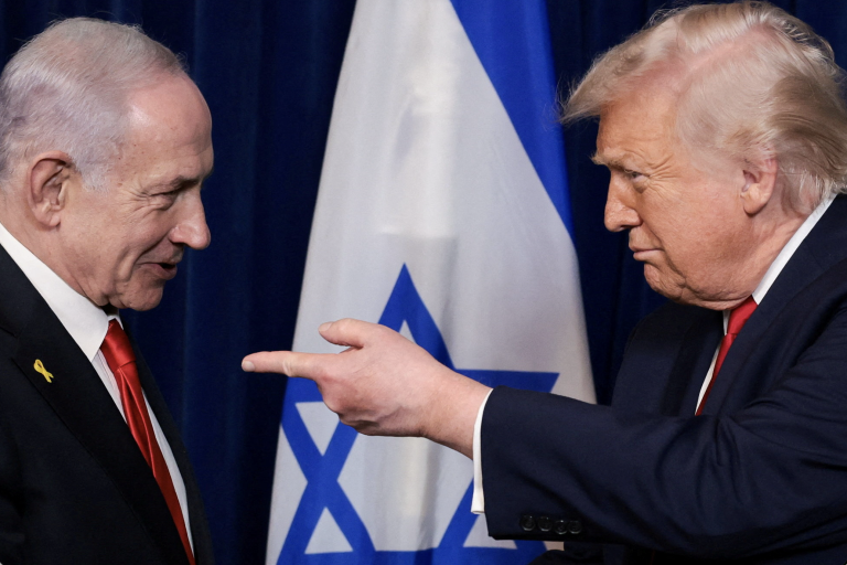 Benjamin Netanyahu a Donald Trump.