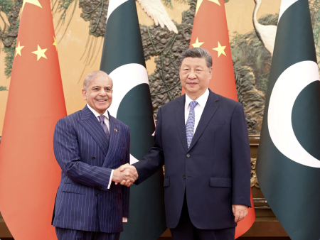 Shehbaz Sharif and Xi Jinping.