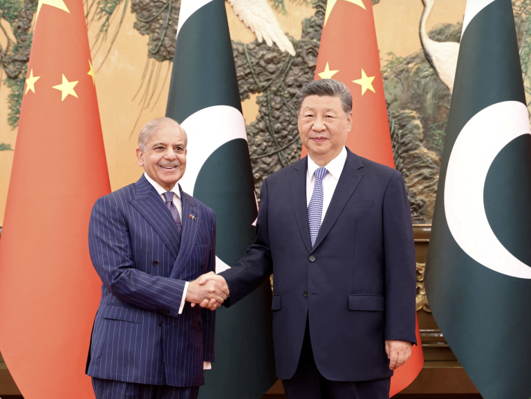Shehbaz Sharif and Xi Jinping.