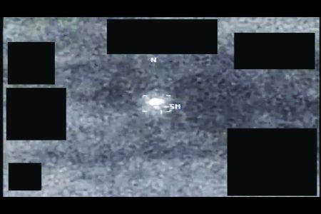 Footage from an infrared sensor on a U.S. military platform.