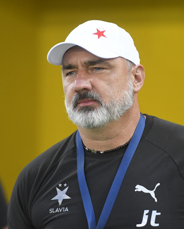 Tréner Slávie Praha Jindřich Trpišovský.